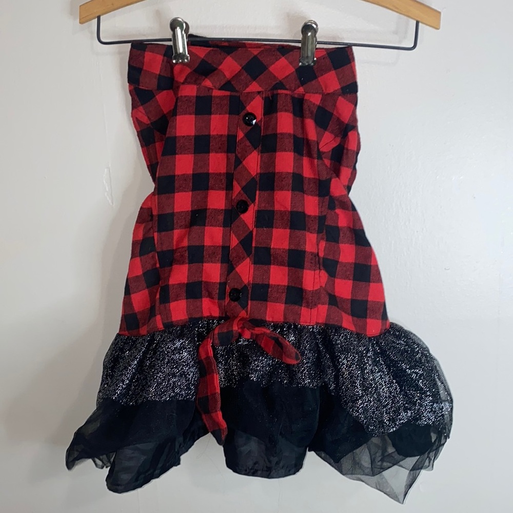 🪿Red Plaid Dog dress!